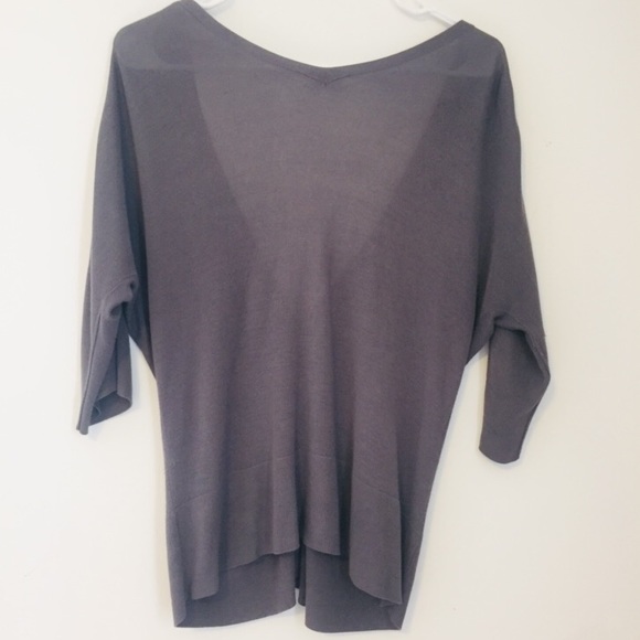 THEORY Grey Cardigan V-Neck Button Up Sweater - Picture 2 of 9